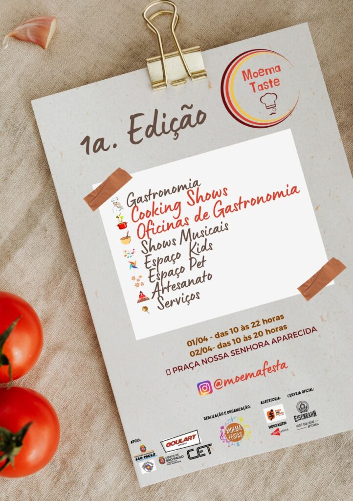 1º Festival Gastronômico Moema Taste será neste final de semana