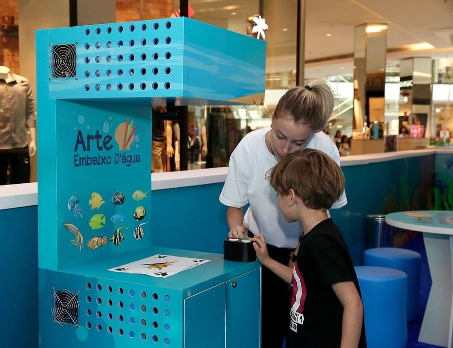 "Arte Embaixo D'água" alia diversão e tecnologia para o público infantil no Jardim Pamplona Shopping