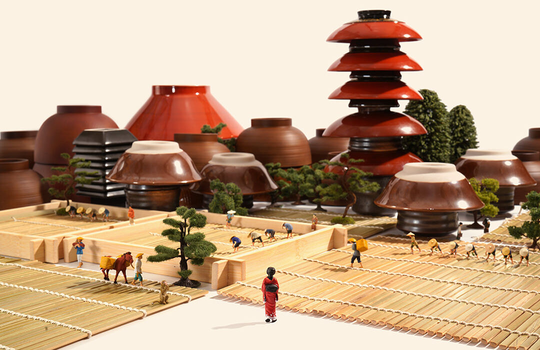 Obra "Explore Japan" faz parte da exposição "Japão em miniaturas" Créditos: Tatsuya Tanaka