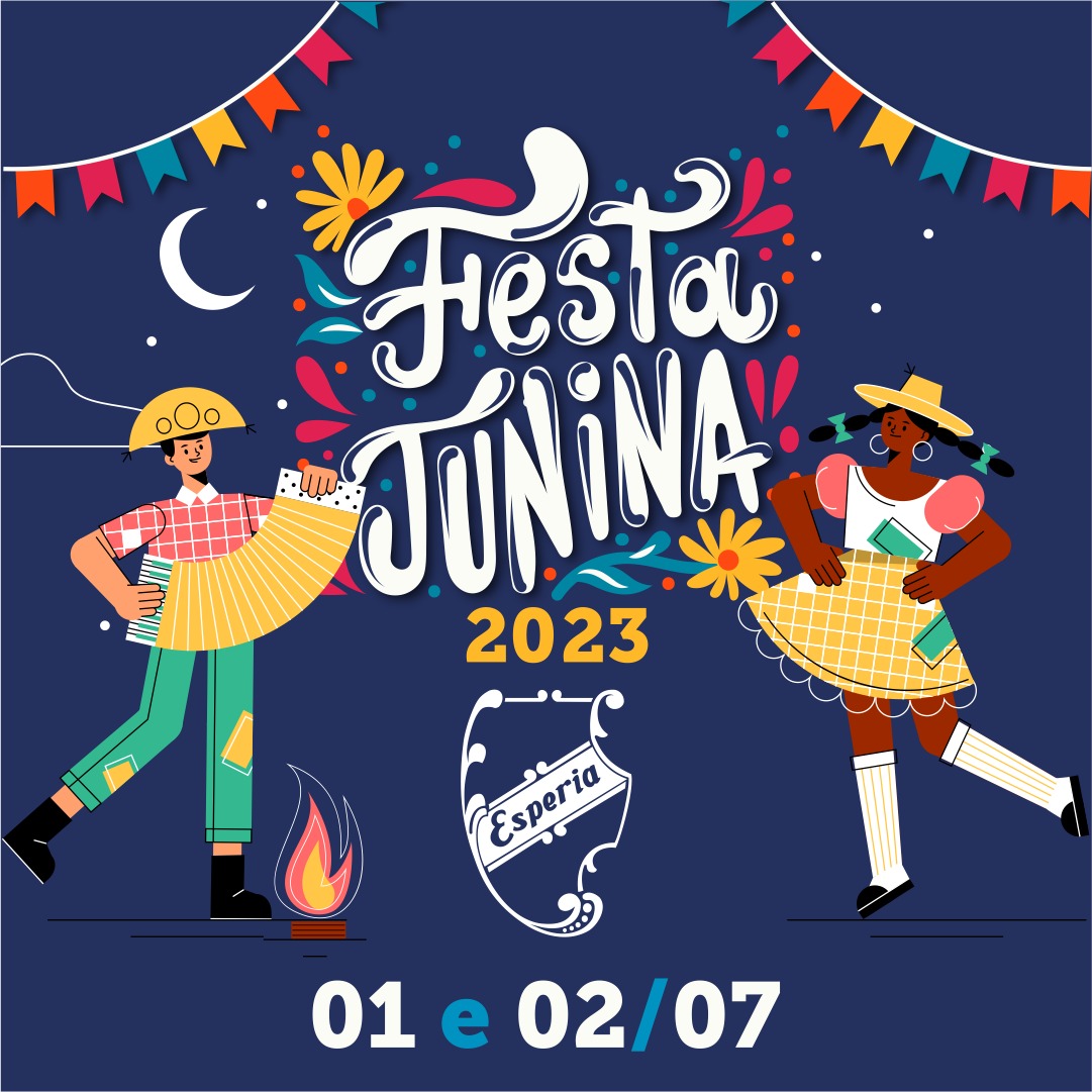 Festa Junina  acontece nos dias 1º e 2 de julho com diversas atrações musicais e quadrilhas