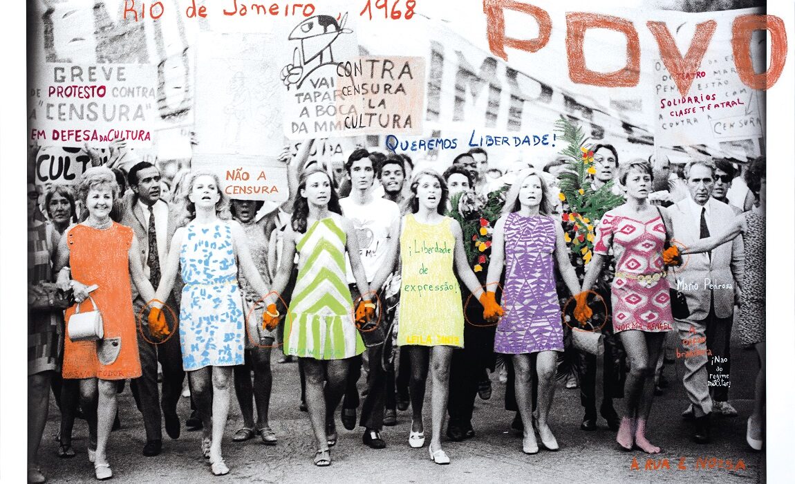Artistas do teatro na greve contra a censura em 1968. Arquivo Jornal do Brasil