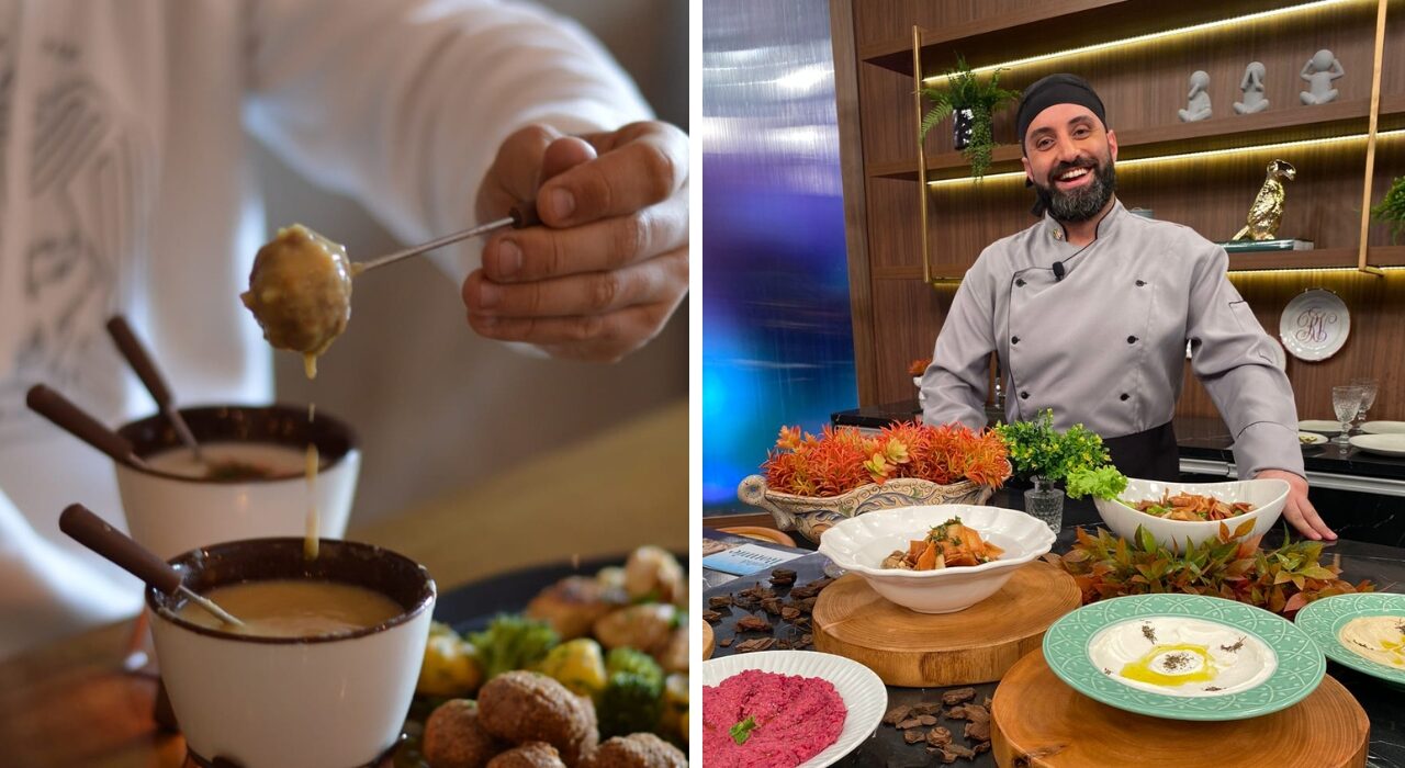 Chef Bassem Koussa cria um menu de fondues inspirado na gastronomia árabe